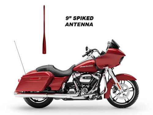 VMS RACING 9" RED SPIKED ANTENNA FOR HARLEY DAVIDSON ROAD GLIDE