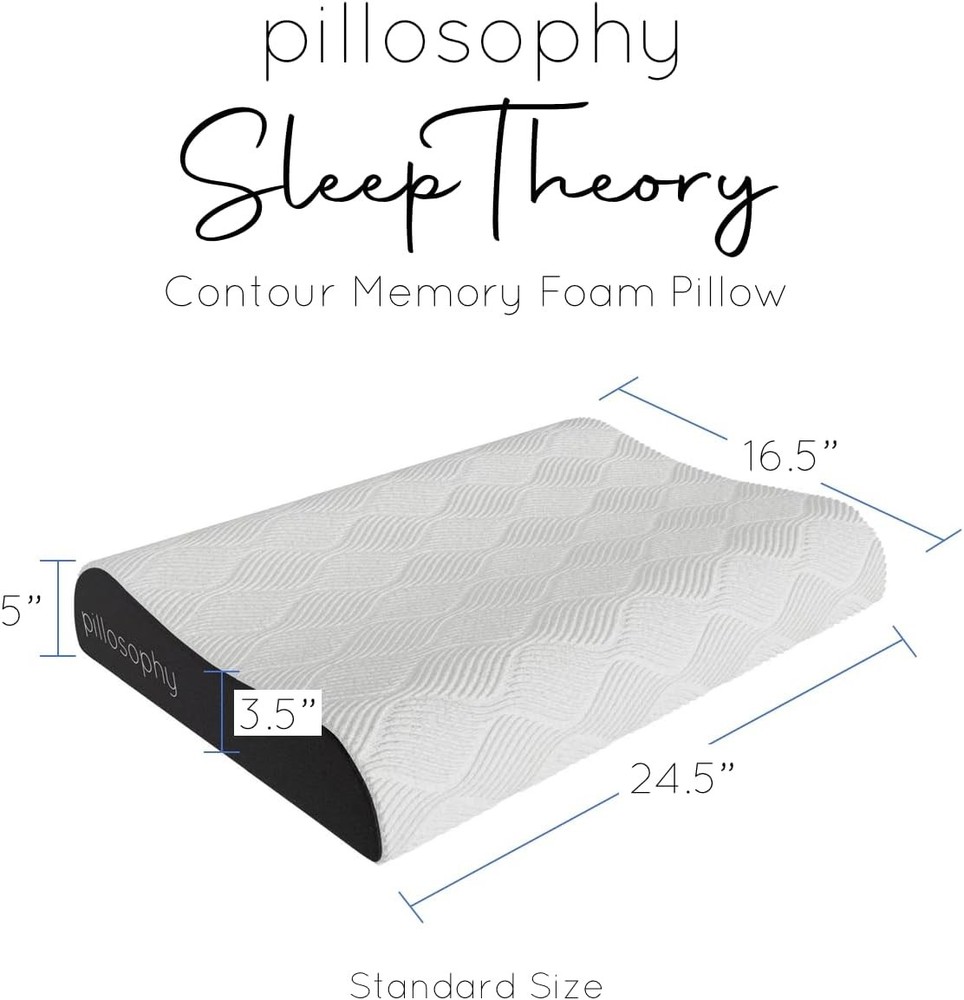 pillosophy SleepTheory Pillow • Contour Shape • Cervical Neck Support • Me