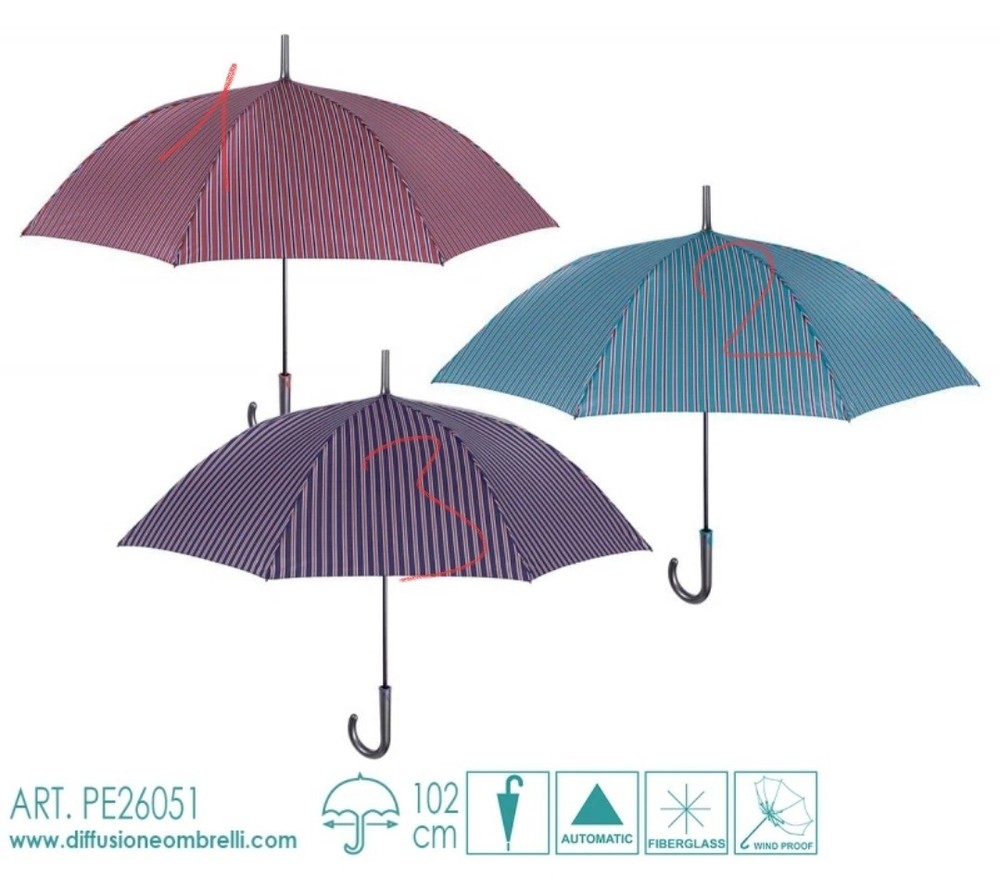 UNISEX AUTOMATIC WINDPROOF PERLETTI UMBRELLA