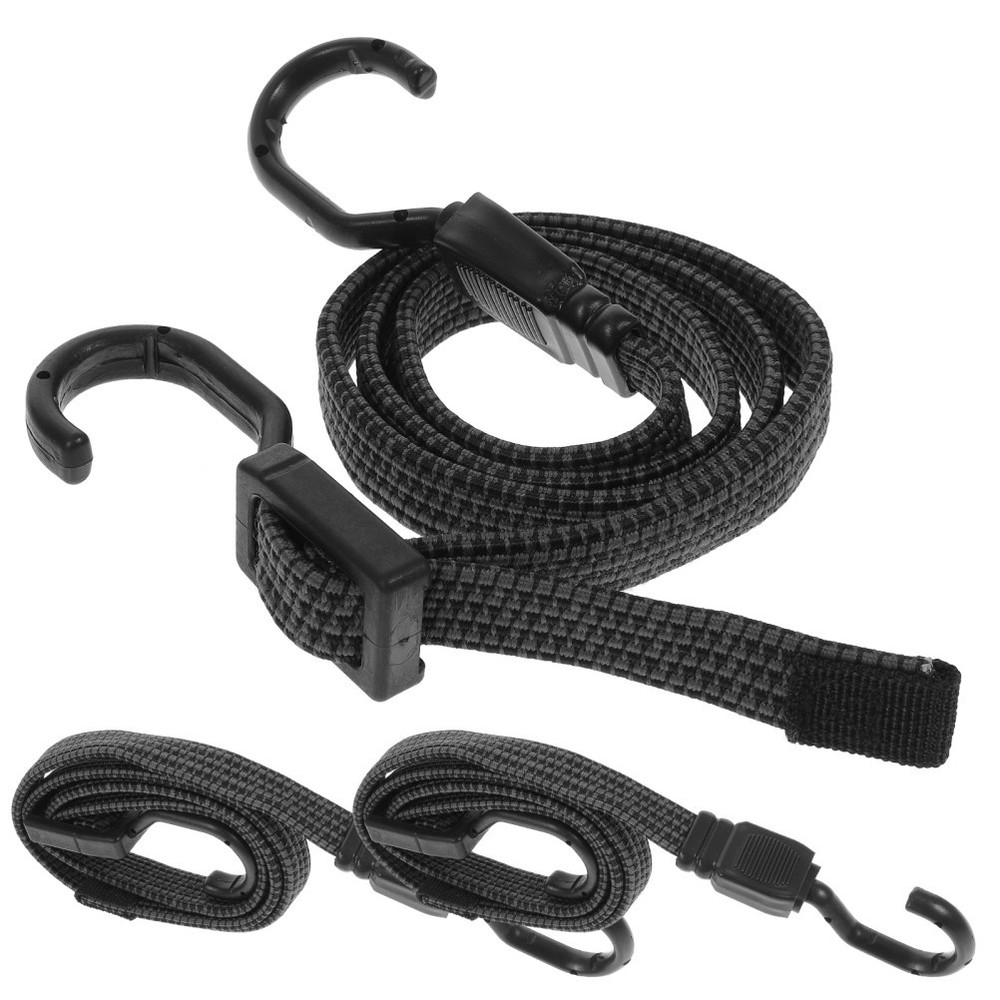 3 Pcs Heavy Duty Bungee Cords Adjustable Binding Straps With Hooks