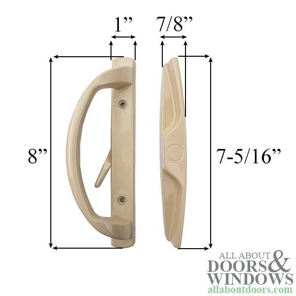 Aftermarket Dummy Fixed Pull Handle Set Sliding Patio Door 8" Interior