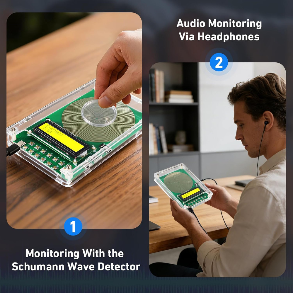 7.83Hz Healing Frequency Generator with Adjustable Range and LCD Display