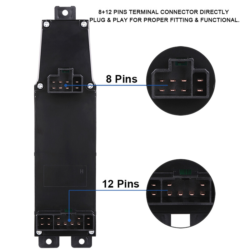 Master Window Switch Control+Grey Panel for Dodge Ram/ Dakota/Durango 2002-2009