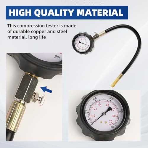 17pc Diesel Engine Compression Tester Kit - Diesel Compression Tester - Red