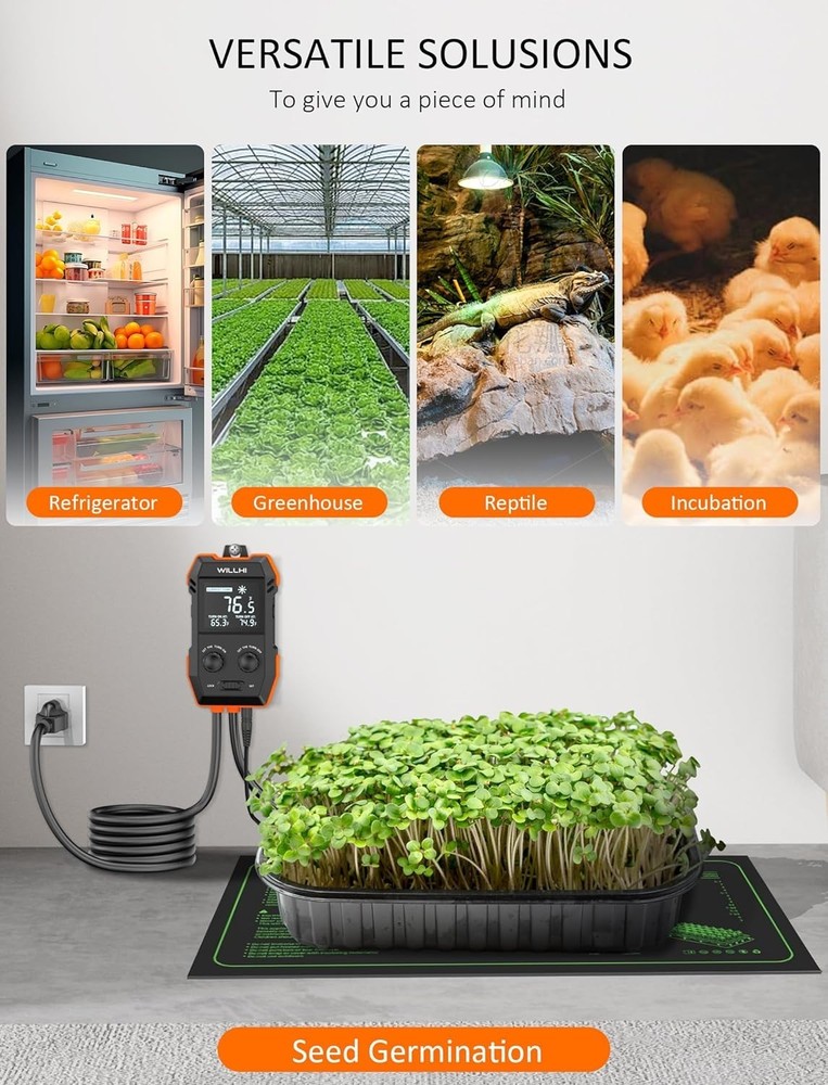 Versatile WH2408 Temperature Controller – LCD Display, Heating & Cooling Modes