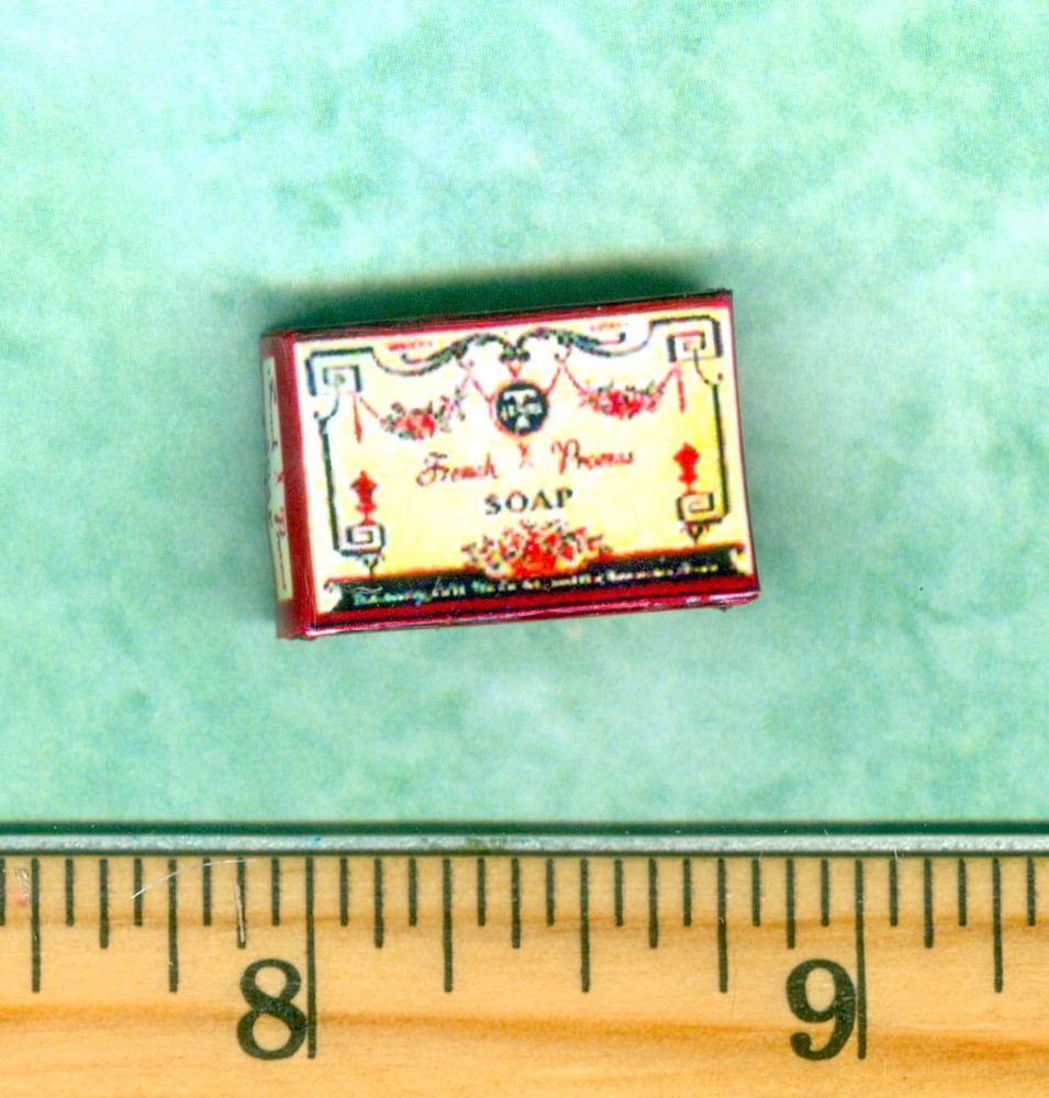 Dollhouse MINIATURES Size Victorian Perfumed Bath Soap Box