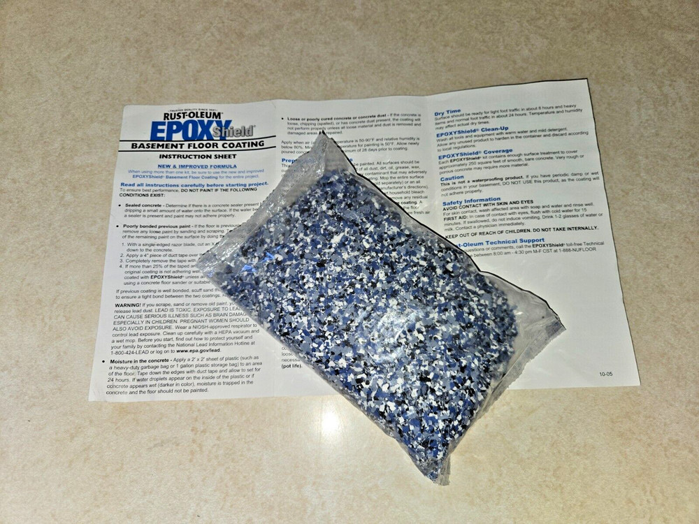 Rust-Oleum Epoxy Shield Paint - 1 POUND BAG, PLASTIC CHIPS ONLY