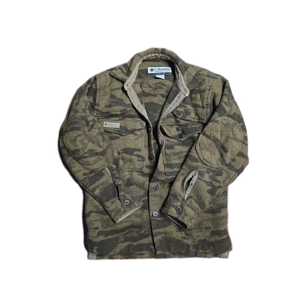 Columbia Gallatin Range Wool Blend Jacket Outfitter Camo Size Small