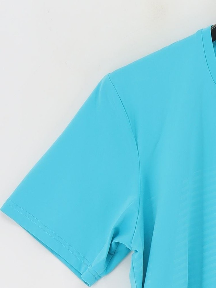 K-Swiss Men's T-Shirt M Blue Polyester with Elastane Round Neck Basic