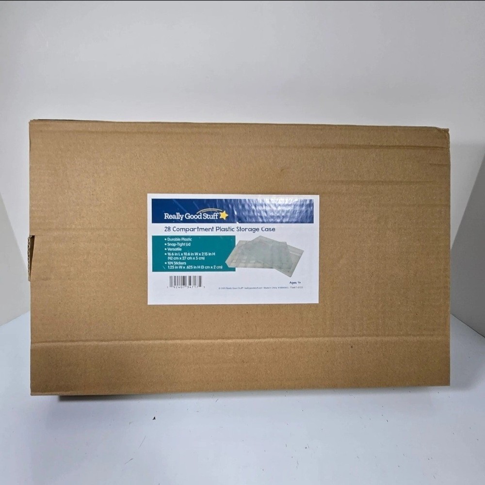 Really good stuff 28 Compartment Plastic Storage Case Bead Craft Organizer