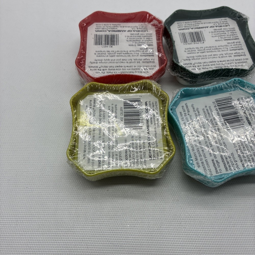 4 MARVY MATCHABLES RAISED-DYE-BASED ''INK PADS New