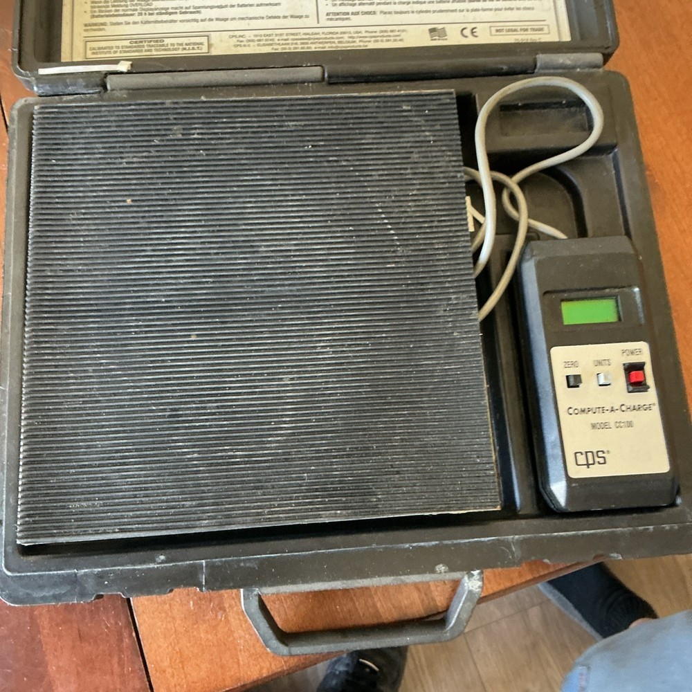 CPS CC100 Compute a Charge HVAC Refrigerant Scale CC-100 Tested & Working