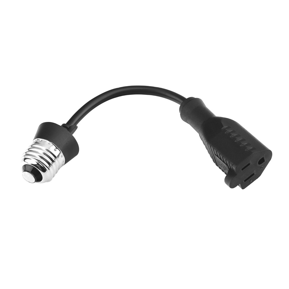 3 Outlet Light Socket Adapter,Convert E26/E27 Bulb Socket to 3 Prong Outlet