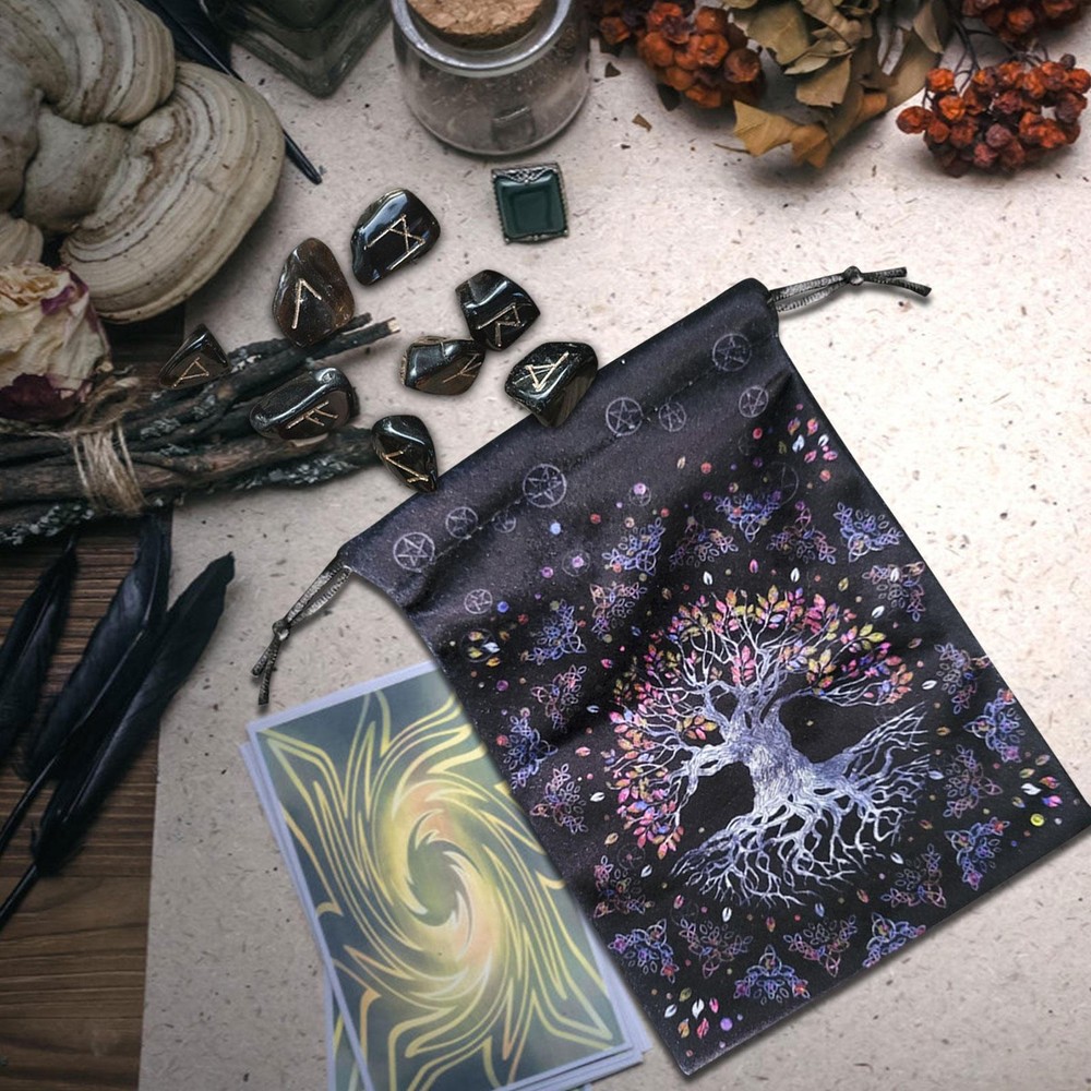 Small Drawstring Pouch Crystal Tarot Card Storage Bag Exquisite Collection