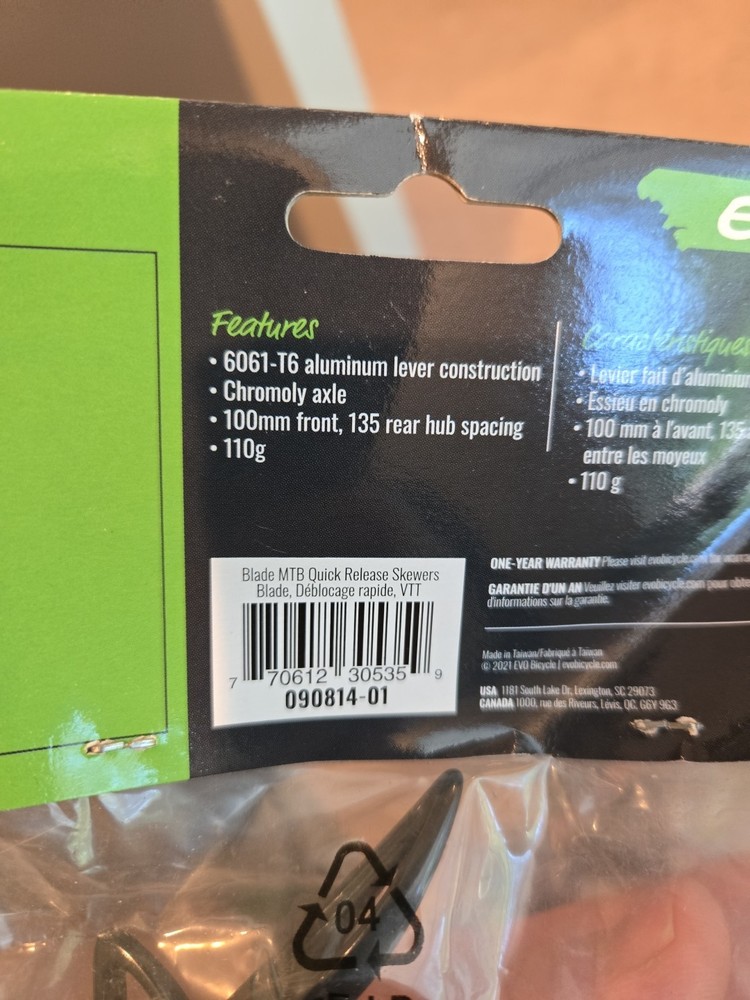 EVO Blade Quick release MTB