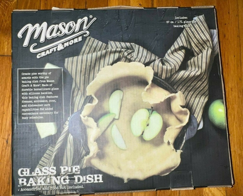 Mason Craft & More Glass Pie Baking Dish