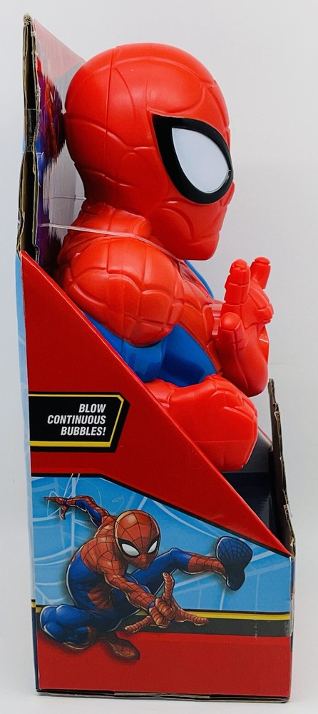 Marvel Spiderman Action Bubble Blower Blows Continuous Bubbles