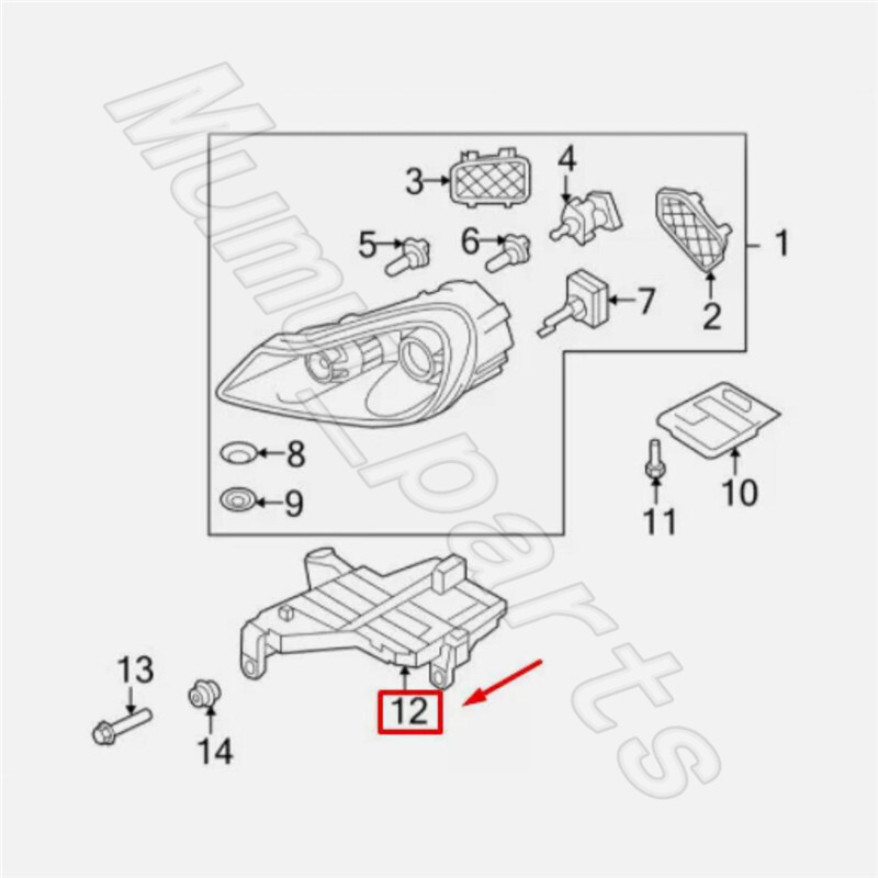 Fits For Porsche Cayenne 2007-2010 ABS Left+Right Front Headlight Bumper Bracket