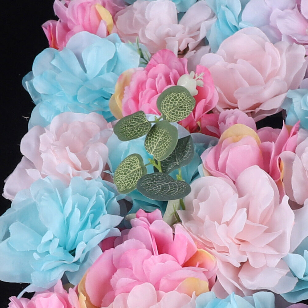12Pcs Wedding Artificial Flower Wall Panel Hydrangea Rose Panel Party Decor NEW