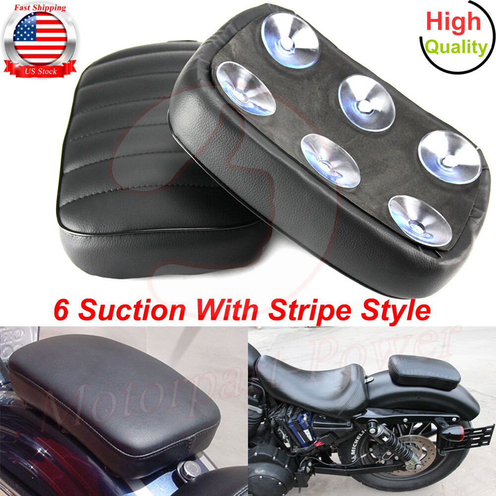 Rectangular Pillion Passenger Pad Seat 6/8 Suction Cup Pad For Harley Motorcycle