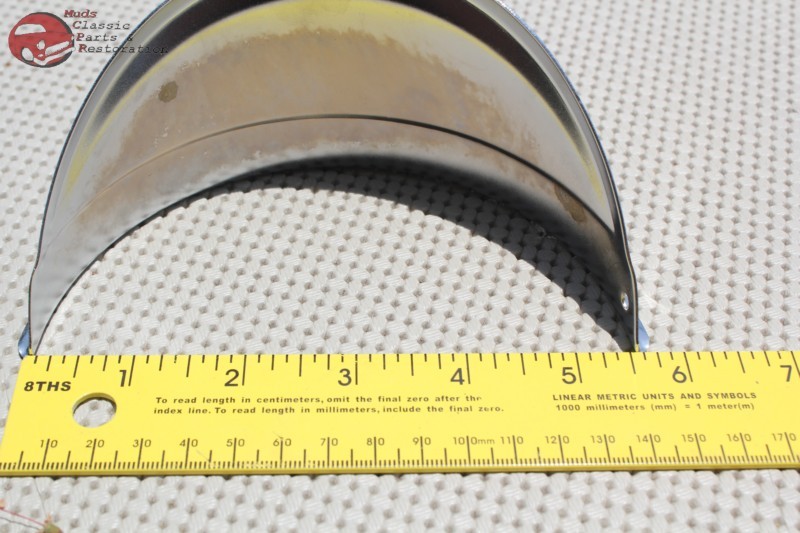 5" Custom Headlight Headlamp Visors Chrome 4 Half Moons and 4 Visors