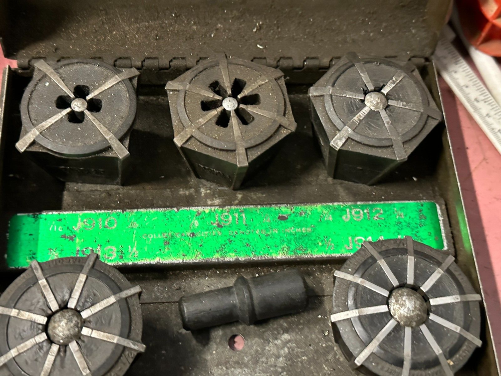 Jacobs Spindle Nose Lathe Chuck Model 91-C4 w/11 Collets