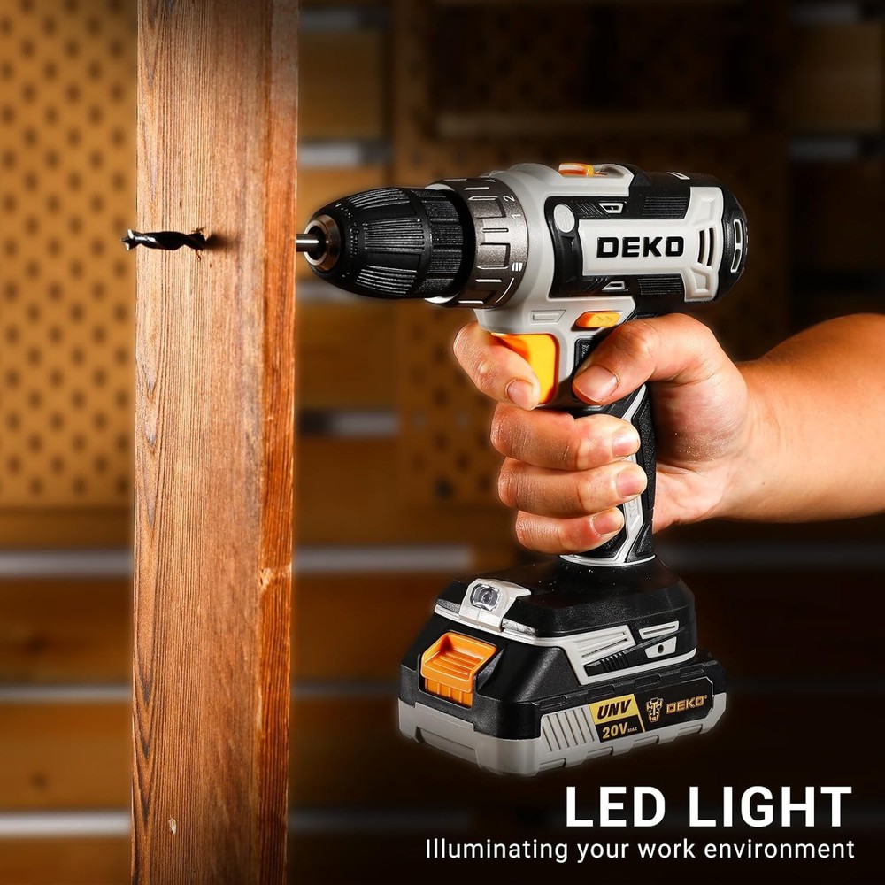 Compact 20V Electric Drill with Variable Speeds - Perfect for DIY Projects