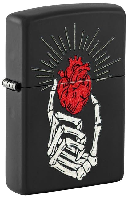 Zippo Lighter - Customized Engraved Message on Windproof Heart Design 46469