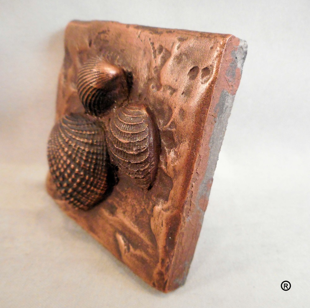 Copper Sea Shells #2 Decorative Dot Tile