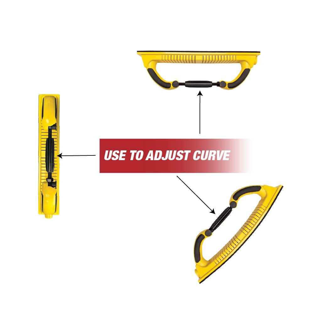 Adjustable Radius Flex Longboard Hand Sanding File Block with Hook & Loop