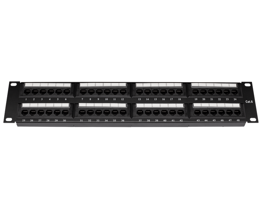 Network Patch Panel 48 Port 2U Ethernet Rack 110 Type Panel