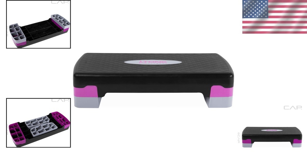 Versatile Exercise Step - Compact Design with 200 lb Capacity & Workout Chart