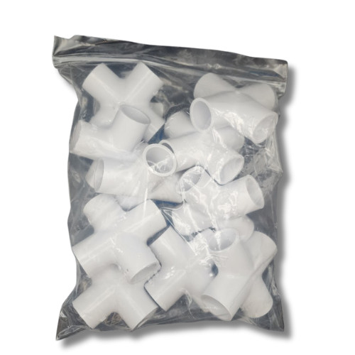 10 Pack PVC Slip Cross 1/2"