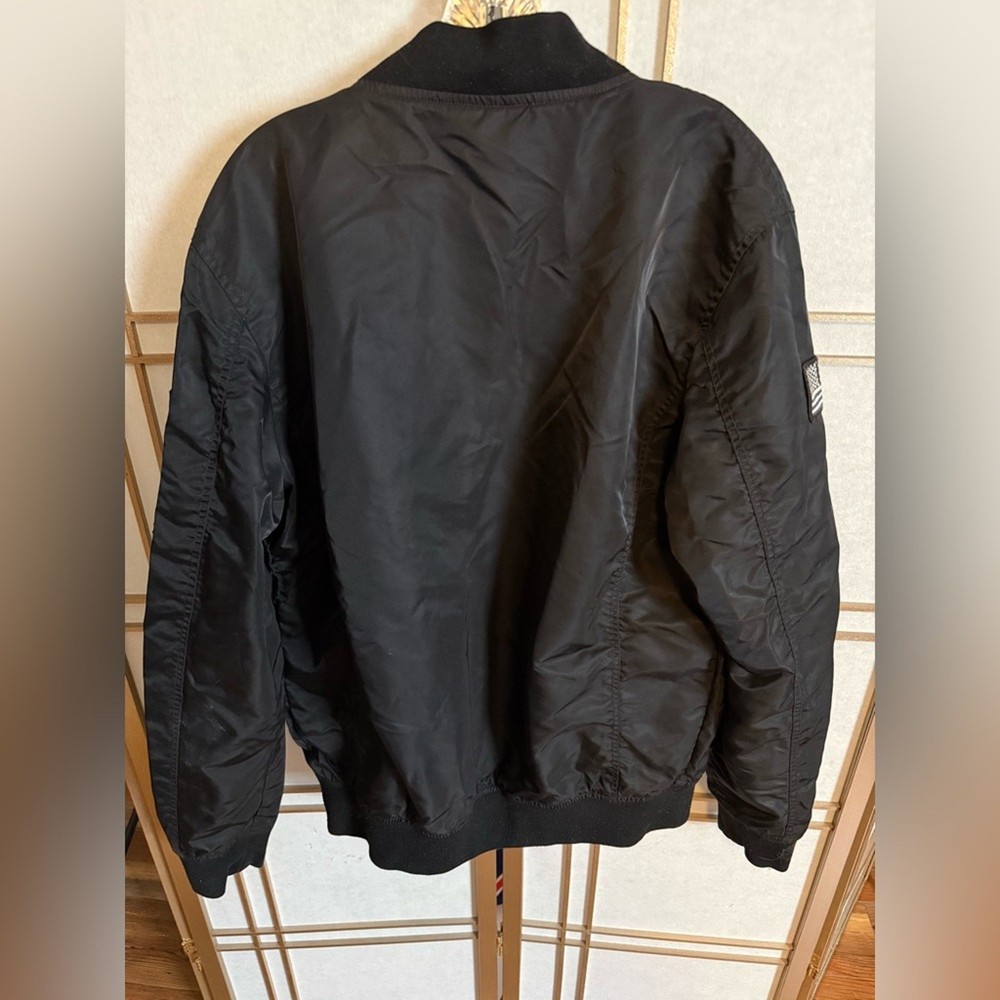 BLEND Bomber Jacket – Black & Orange – Men’s Size L