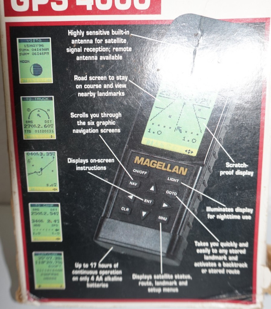 Magellan GPS 4000 Satellite Navigator Tested Working Condition