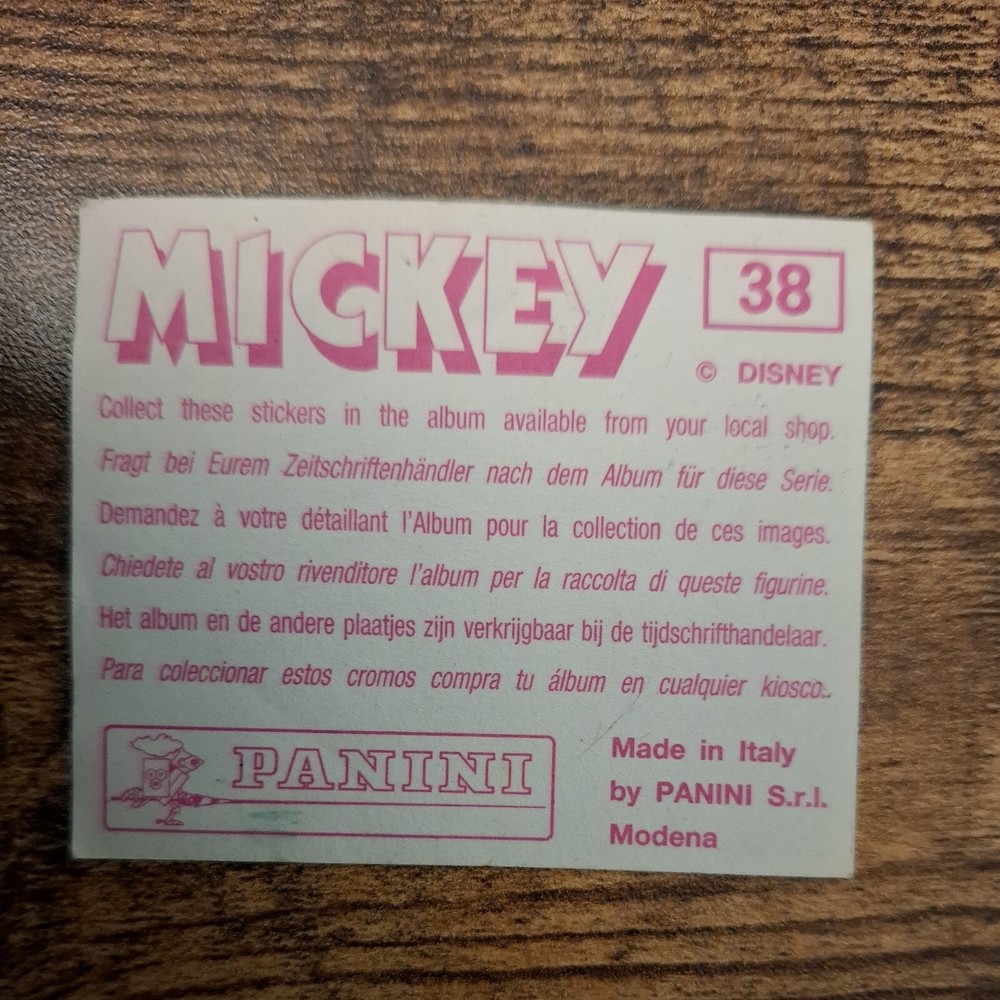 Mickey Mouse Stickers Panini Vintage