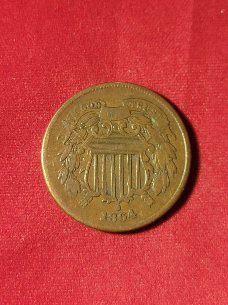 1864 2 cent piece RPD