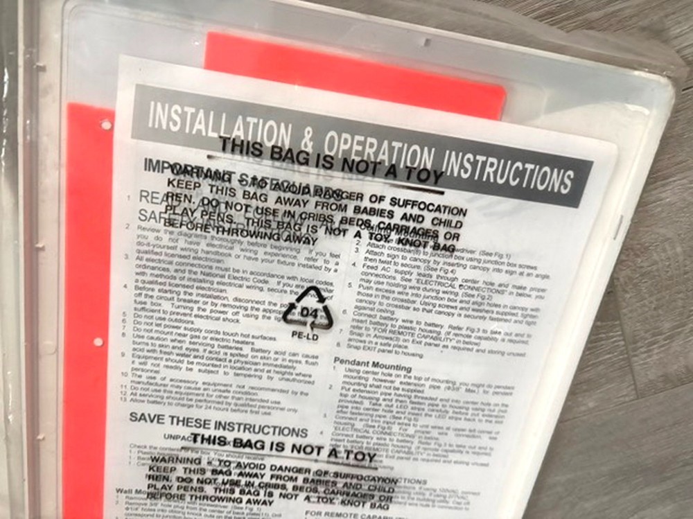 2 Emergency EXIT Sign Covers 13 x 10 Plastic Replacement Covers NEW in Package