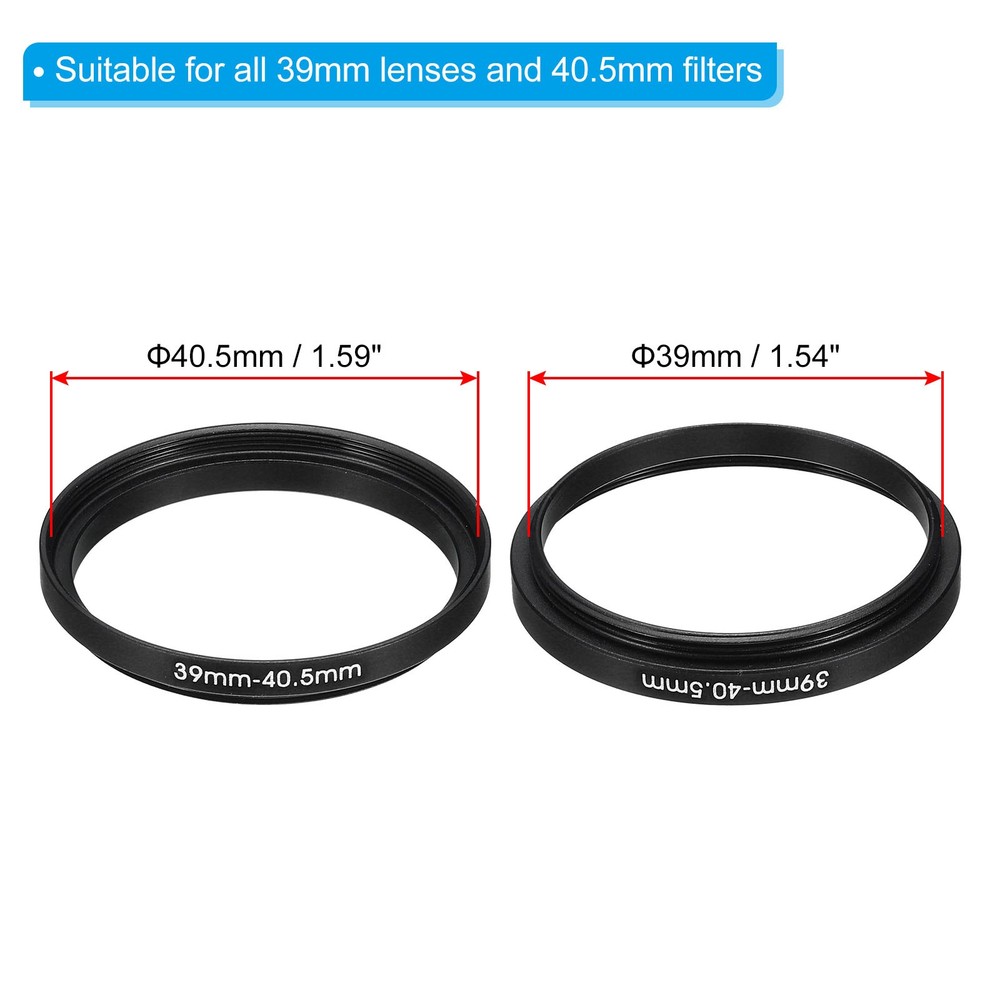 39mm-40.5mm Step Up Ring Camera Lens Filter Adapter Ring Filter with Cloth