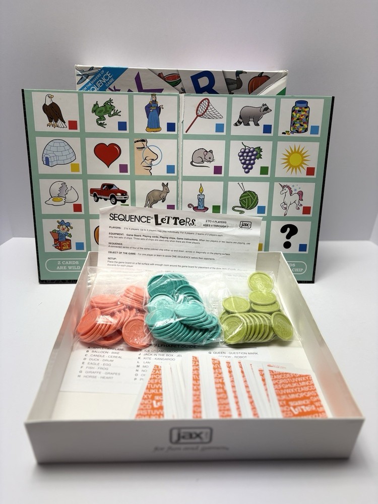 Sequence LETTERS Kids Alphabet Strategy Board Game SEE DESCRIPTION