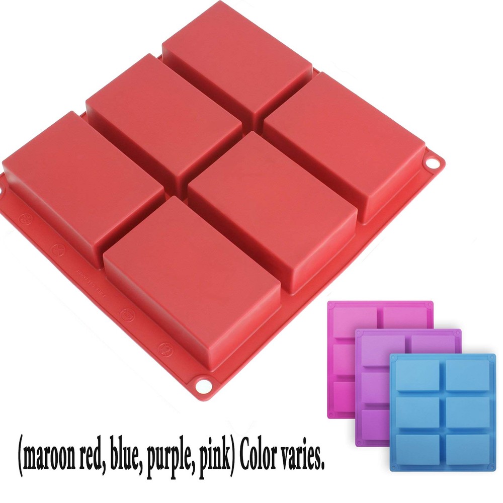 8 Set Rectangle Silicone Soap Making Molds Baking DIY Mold For Cake Bakeware