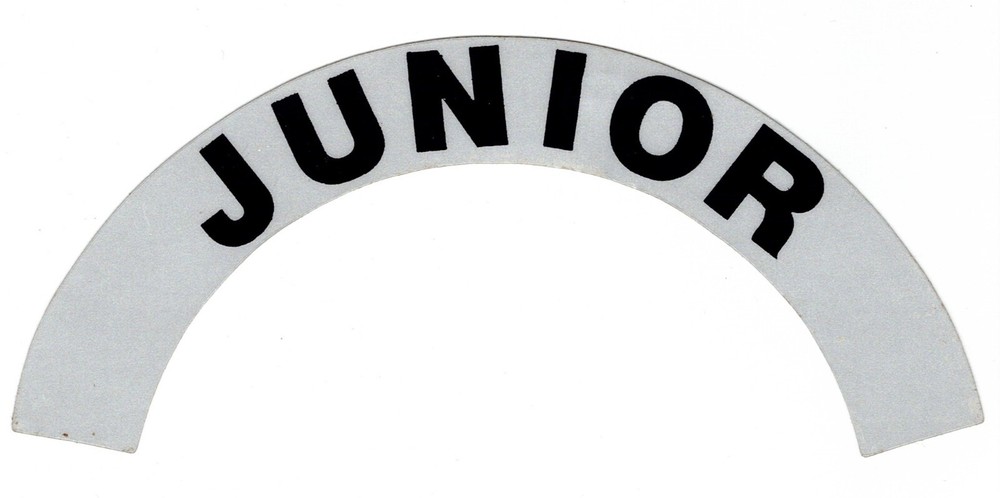 JUNIOR Highly Reflective FIRE HELMET CRESCENT DECALS - A PAIR