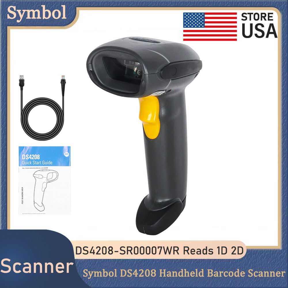 Symbol DS4208-SR00007WR Handheld 1D 2D Laser Barcode Scanner Reader USB Wired