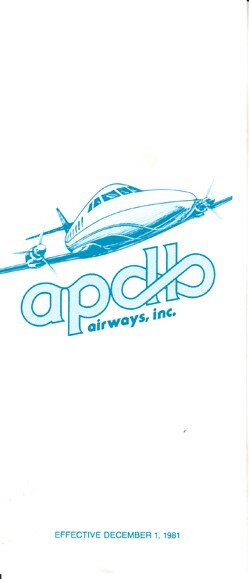 Apollo Airways timetable 1981/12/01