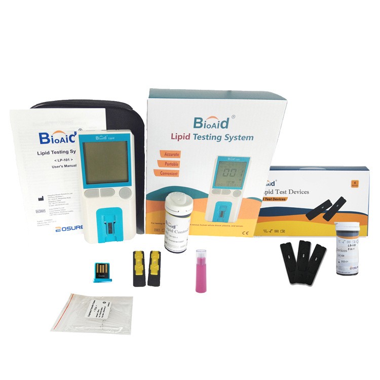 Bioaid Triglyceride Monitor Kit for Cholesterol Testing - Home Use
