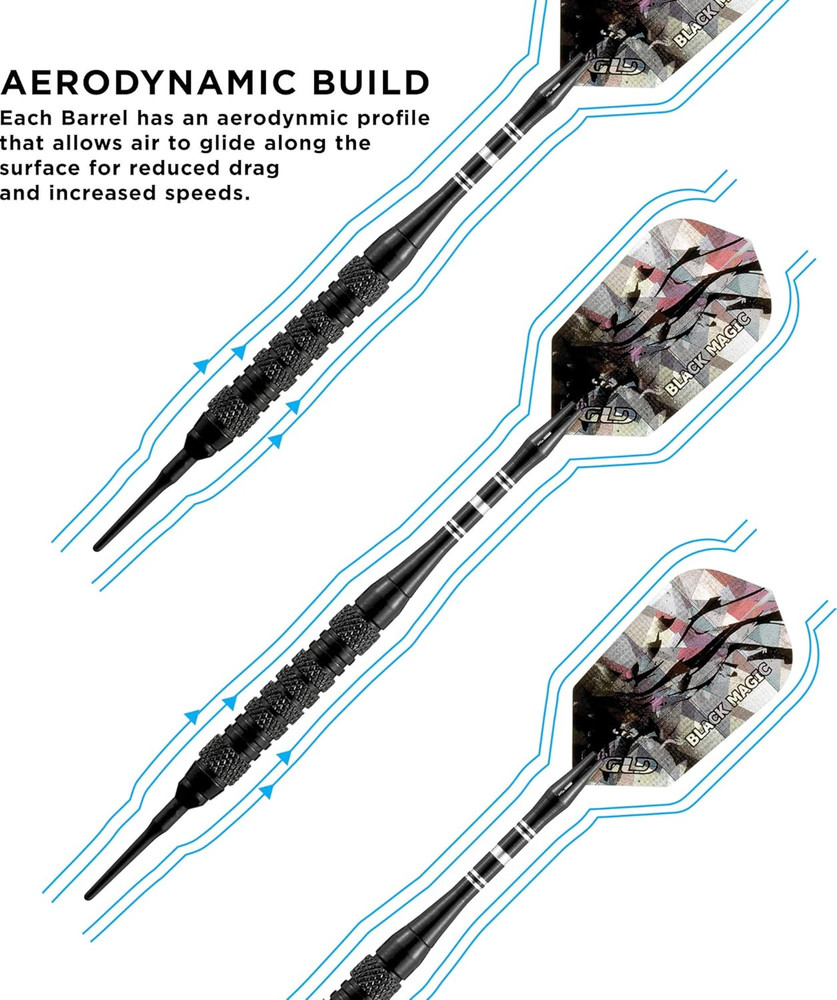 Black Magic Soft Tip Darts, 18 Grams