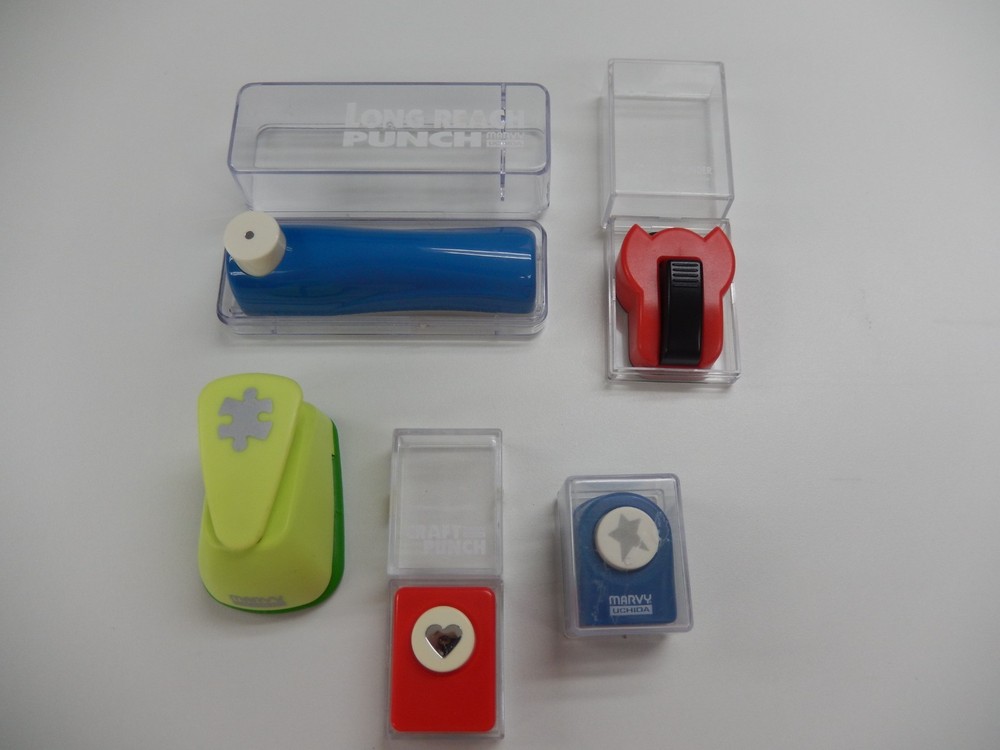 Assorted Paper Punches Set of 5 - See Description