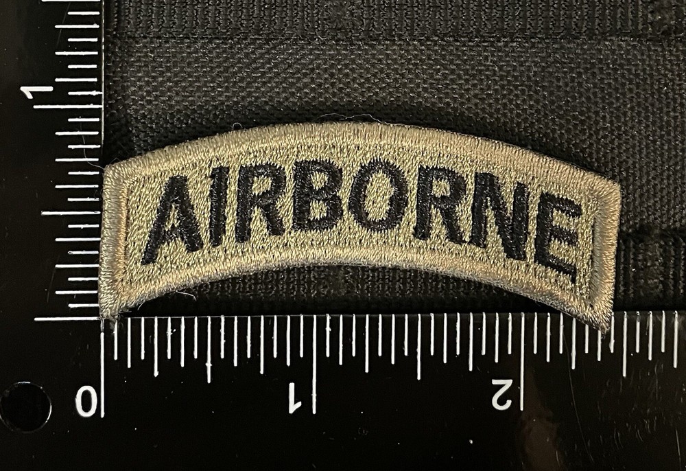 Special Forces Airborne Ranger Tabs Army Tactical 11B Hook Loop Patch Tan