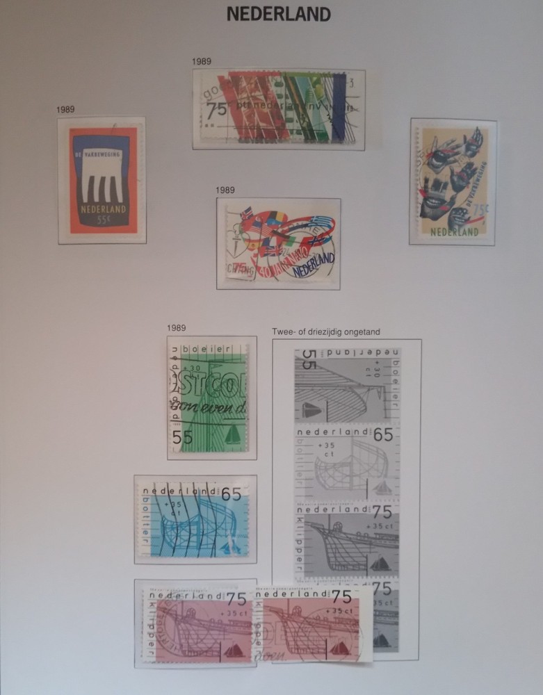 Netherlands 1989 year , used stamps