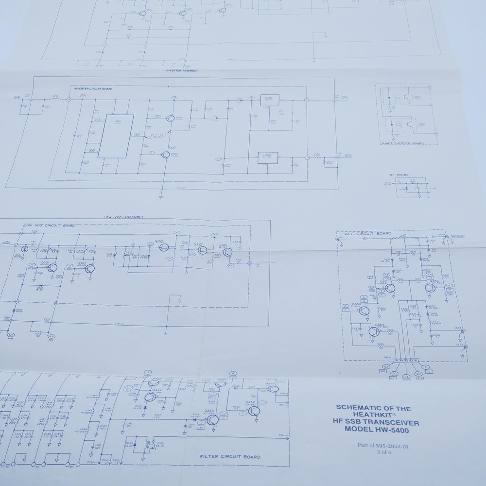 Heathkit HW-5400 SSB Transceiver Manual/Schematic/Layout Pullouts